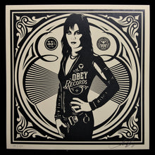 Load image into Gallery viewer, SHEPARD FAIREY Party At Moontower 2011 - Black Heart - Signed Screenprint
