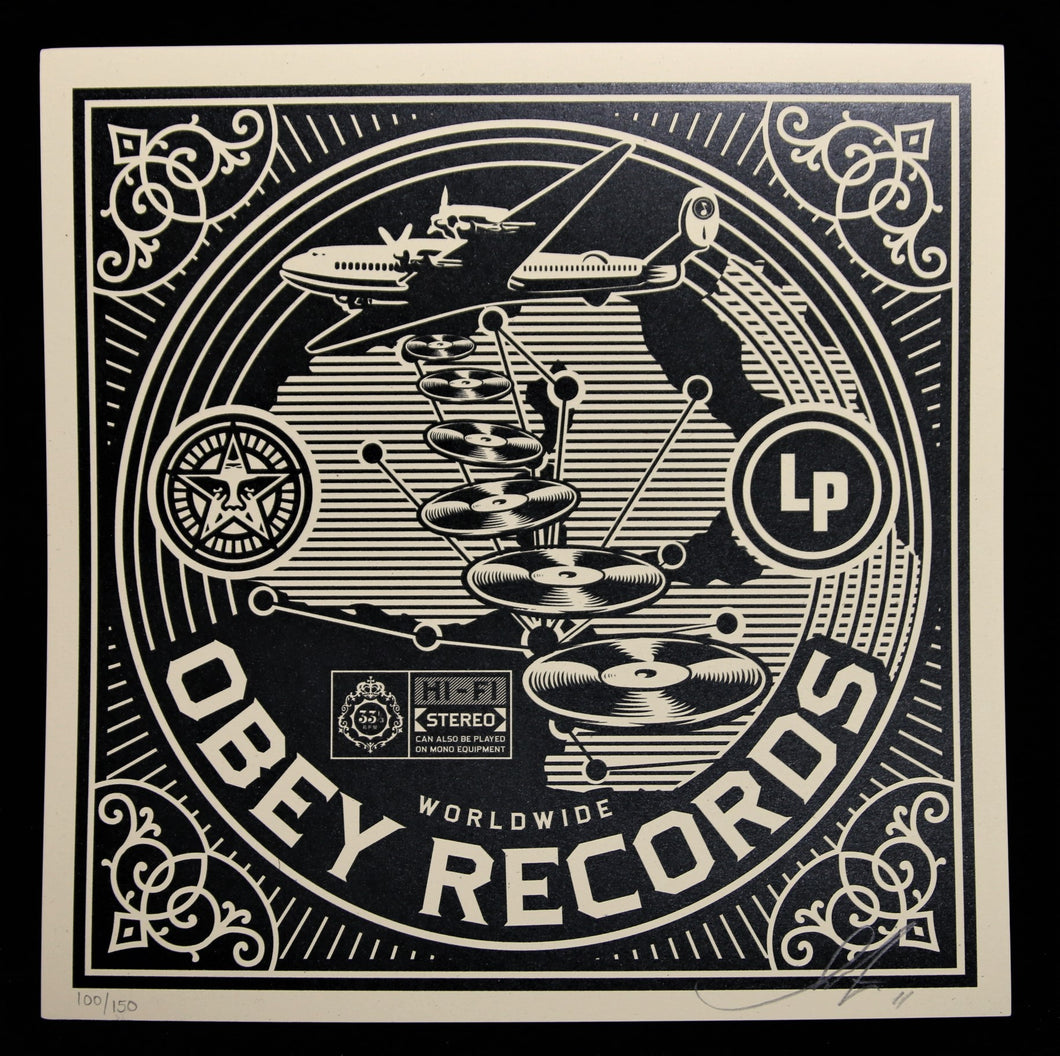 SHEPARD FAIREY Party At Moontower 2011 - Bomber - Signed Screenprint