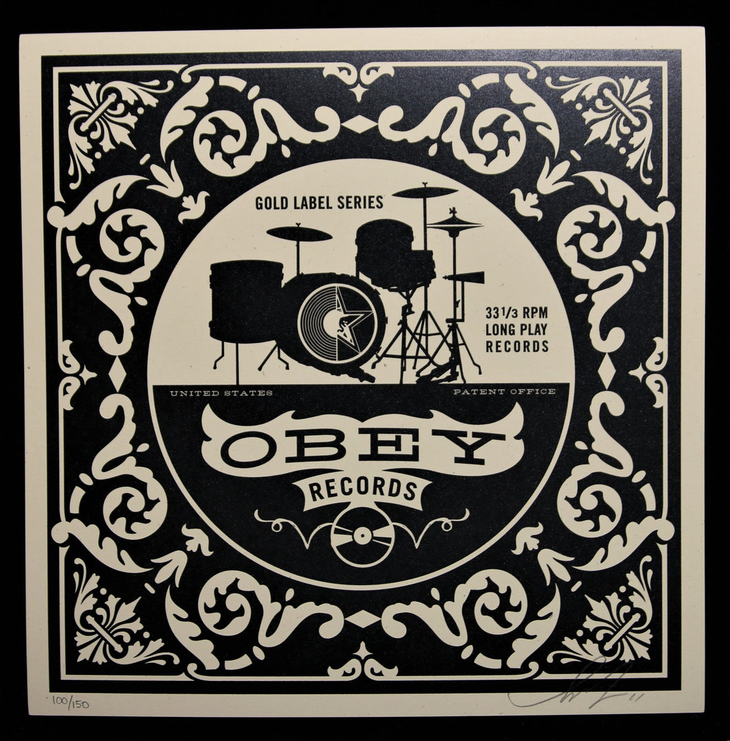 SHEPARD FAIREY Party At Moontower 2011 - Drum - Signed Screenprint