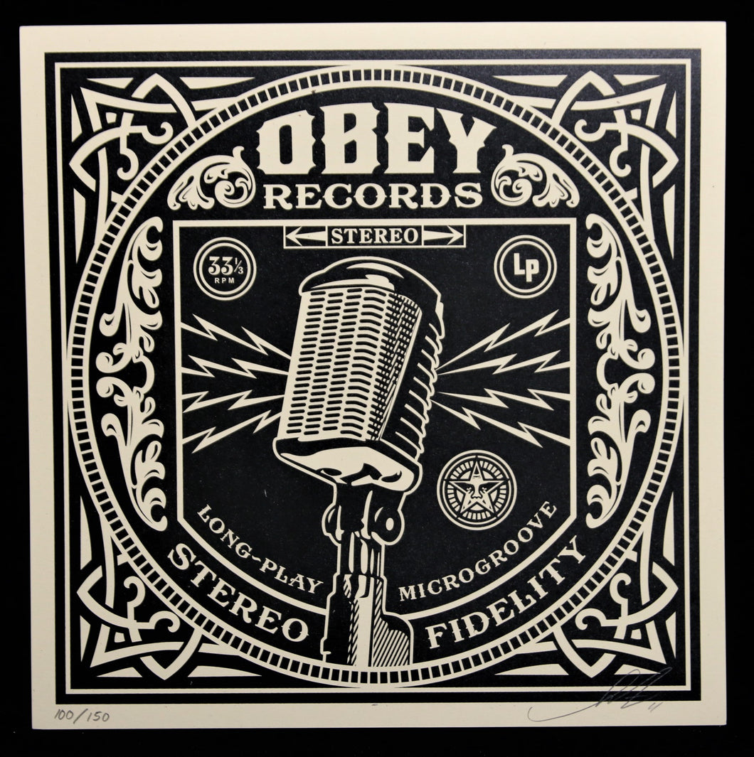 SHEPARD FAIREY Party At Moontower 2011 - Long Play - Signed Screenprint