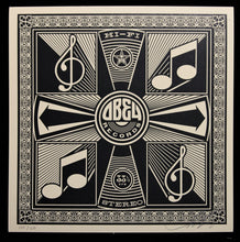 Charger l&#39;image dans la galerie, SHEPARD FAIREY Party At Moontower 2011 - Music Notes - Signed Screenprint
