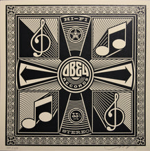 Load image into Gallery viewer, SHEPARD FAIREY Party At Moontower 2011 - Music Notes - Signed Screenprint
