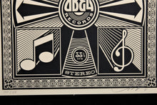 Charger l&#39;image dans la galerie, SHEPARD FAIREY Party At Moontower 2011 - Music Notes - Signed Screenprint
