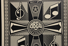 Load image into Gallery viewer, SHEPARD FAIREY Party At Moontower 2011 - Music Notes - Signed Screenprint
