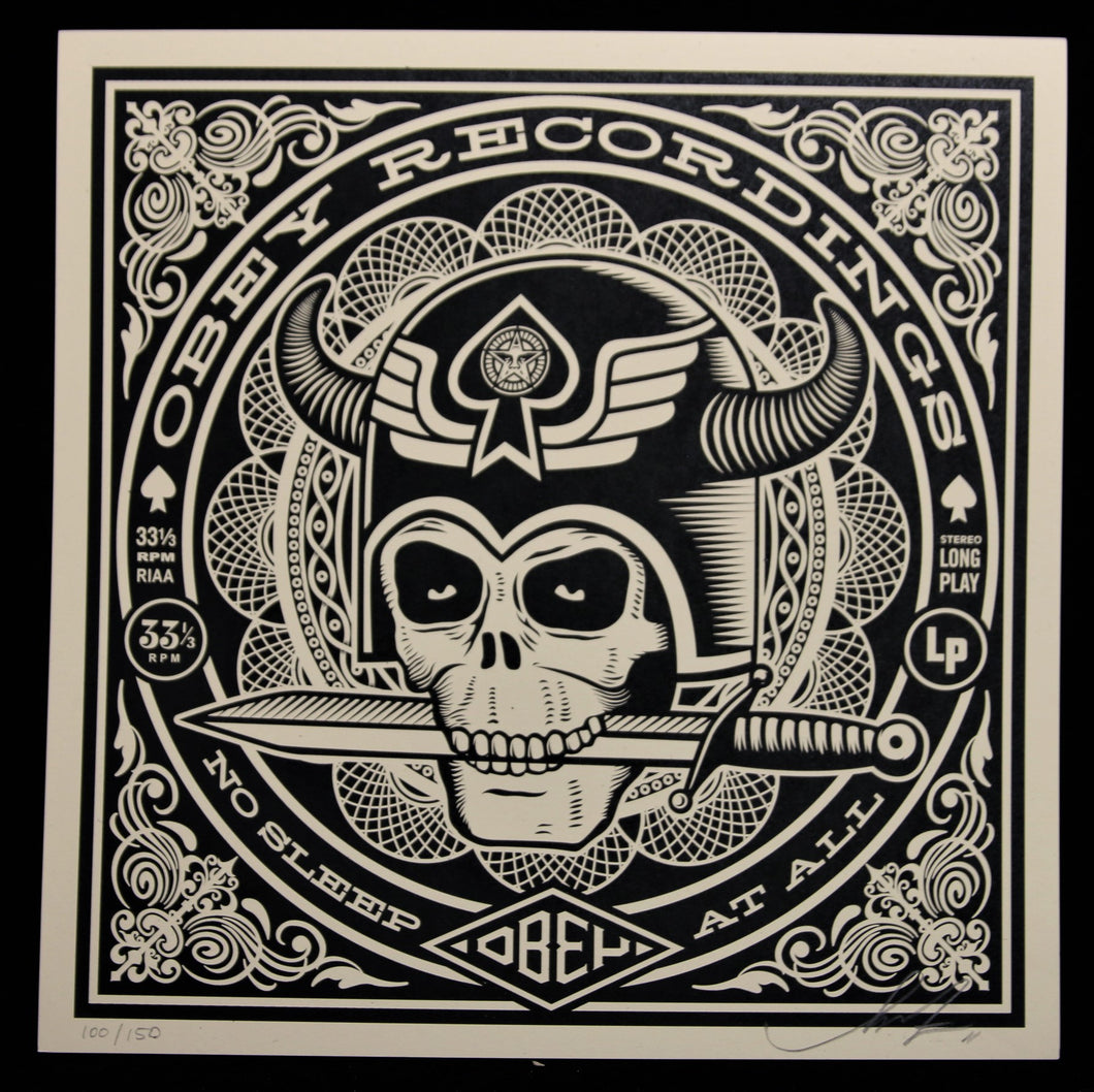 SHEPARD FAIREY Party At Moontower 2011 - No Sleep At All - Signed Screenprint