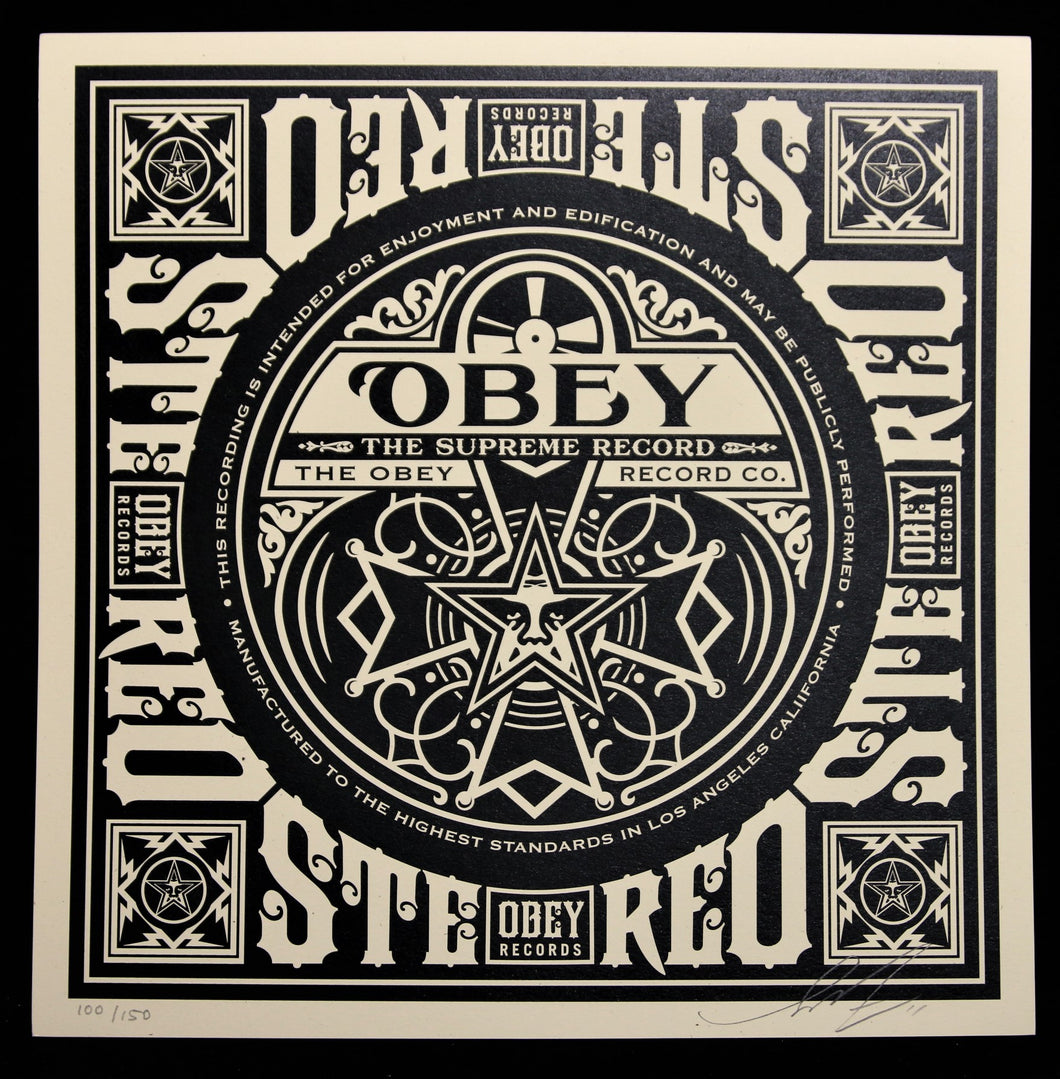 SHEPARD FAIREY Party At Moontower 2011 - Stereo Supreme - Signed Screenprint