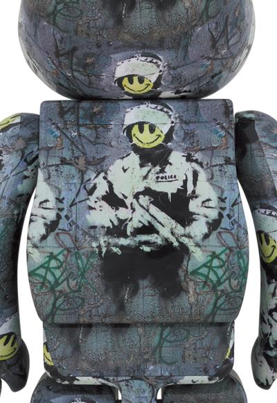 BANKSY Bearbrick Riot Cop 1000% - art toy with certificat