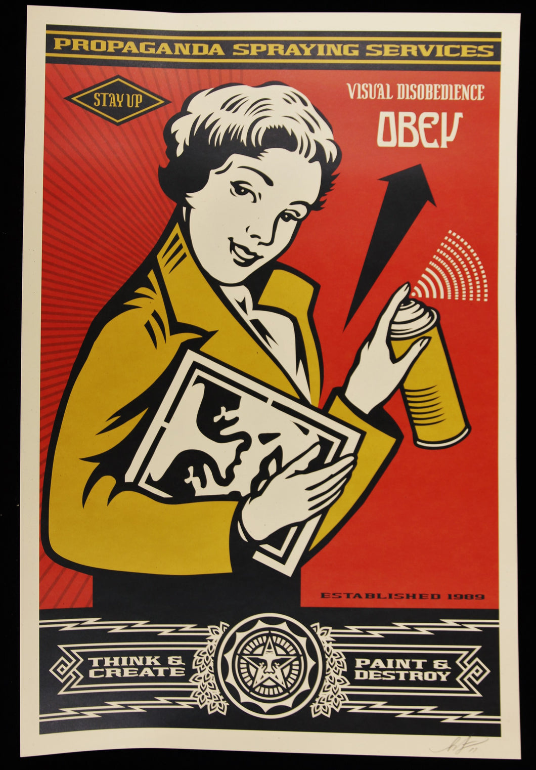 SHEPARD FAIREY Stay Up Girl - Offset Lithograph