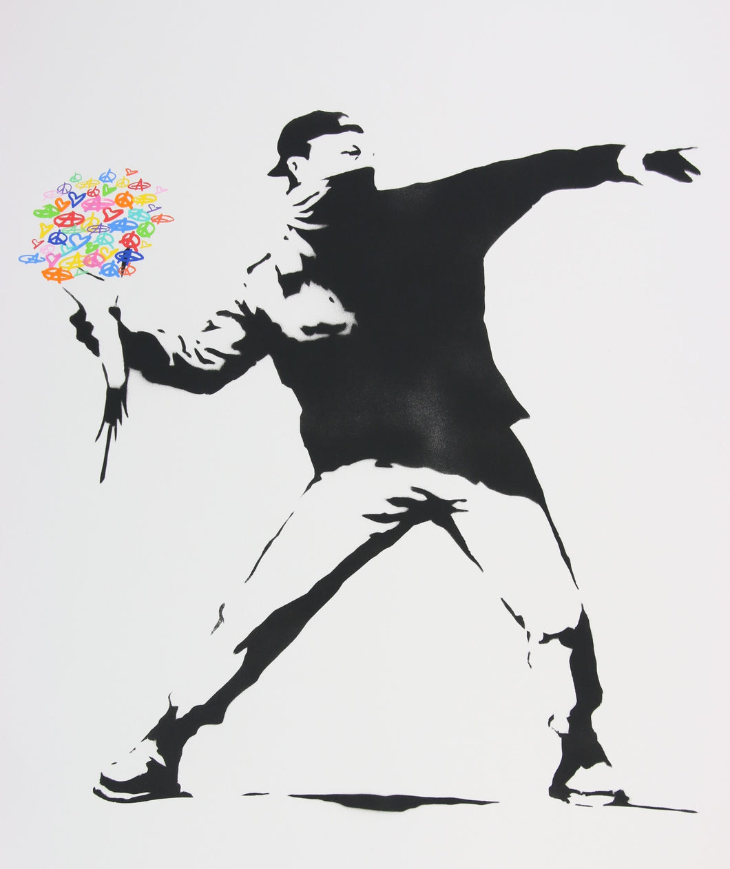 ZIEGLER T Peace Love and Anarchy ..... and Banksy - painting on paper