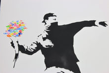 Charger l&#39;image dans la galerie, ZIEGLER T Peace Love and Anarchy ..... and Banksy - painting on paper
