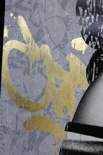 Charger l&#39;image dans la galerie, HUSH Retroversion - screenprint with 22ct gold leaf
