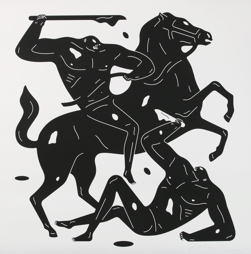 CLEON PETERSON Into The MMXXI (Black On White) - screenprint