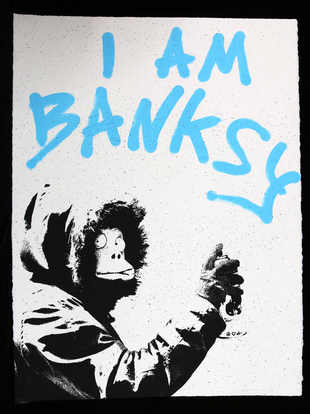 TCHEWY22 I Am Banksy (light Blue) - signed screenprint