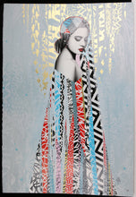 Charger l&#39;image dans la galerie, HUSH Elysian AP - signed screenprint, acrylic and with 24ct gold leaf

