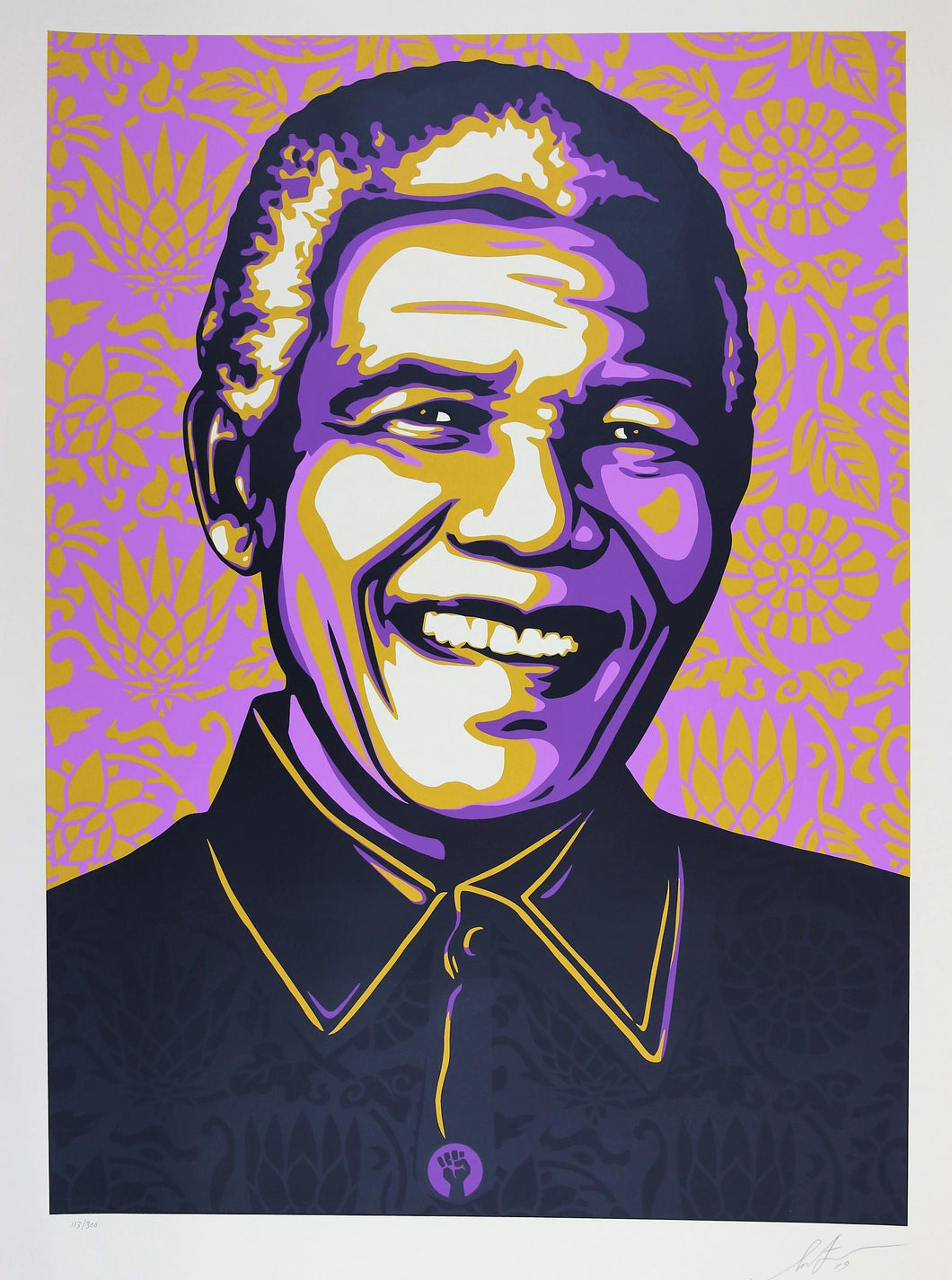 SHEPARD FAIREY Nelson Mandela - Large Format Screenprint