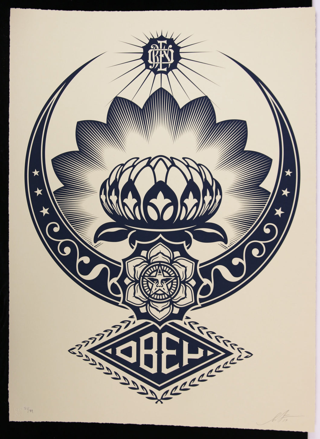 SHEPARD FAIREY Lotus Ornament - Large Format Screenprint