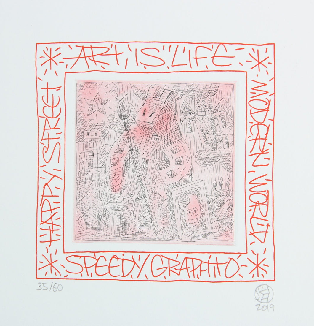 SPEEDY GRAPHITO Art Is Life Lapinture - etching