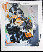 Load image into Gallery viewer, JORAM ROUKES Brown Duffle Bag - Hand Embellished print
