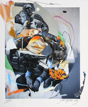 Load image into Gallery viewer, JORAM ROUKES Brown Duffle Bag - Hand Embellished print
