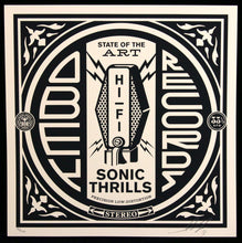 Load image into Gallery viewer, SHEPARD FAIREY 50 Shades Of Black 2013 - Sonic Thrills - Screenprint
