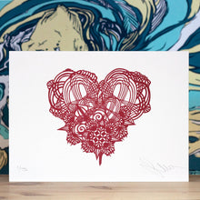 Load image into Gallery viewer, SWOON Heart - letterpress print
