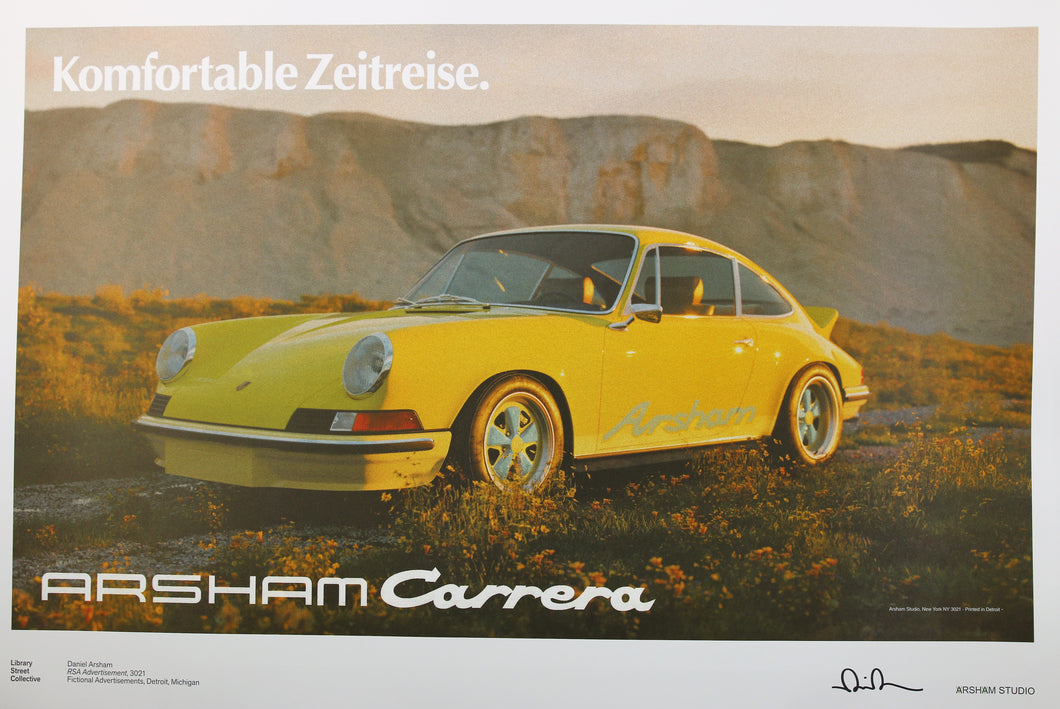 DANIEL ARSHAM Fictional Advertisments Porsche SIGNED - Offset Lithograph