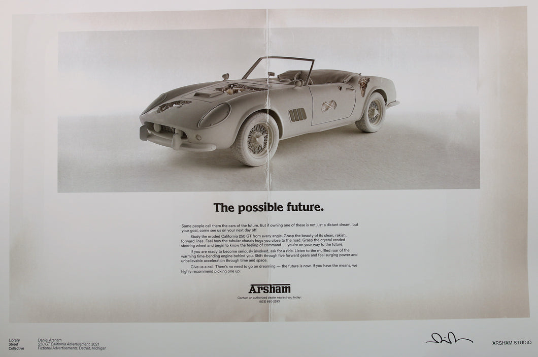 DANIEL ARSHAM Fictional Advertisments Ferrari SIGNED - Offset Lithograph