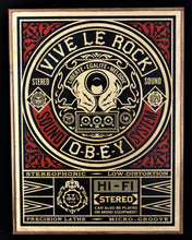 Load image into Gallery viewer, SHEPARD FAIREY Vive Le Rock - screenprint on wood
