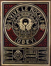 Load image into Gallery viewer, SHEPARD FAIREY Vive Le Rock - screenprint on wood
