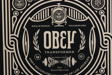 Charger l&#39;image dans la galerie, SHEPARD FAIREY 50 Shades Of Black 2013 -Obey Transformer - Screenprint
