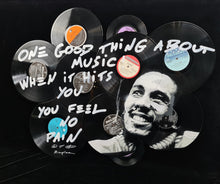 Charger l&#39;image dans la galerie, ZIEGLER T One Good Thing ... Bob Marley - painting on vintage records
