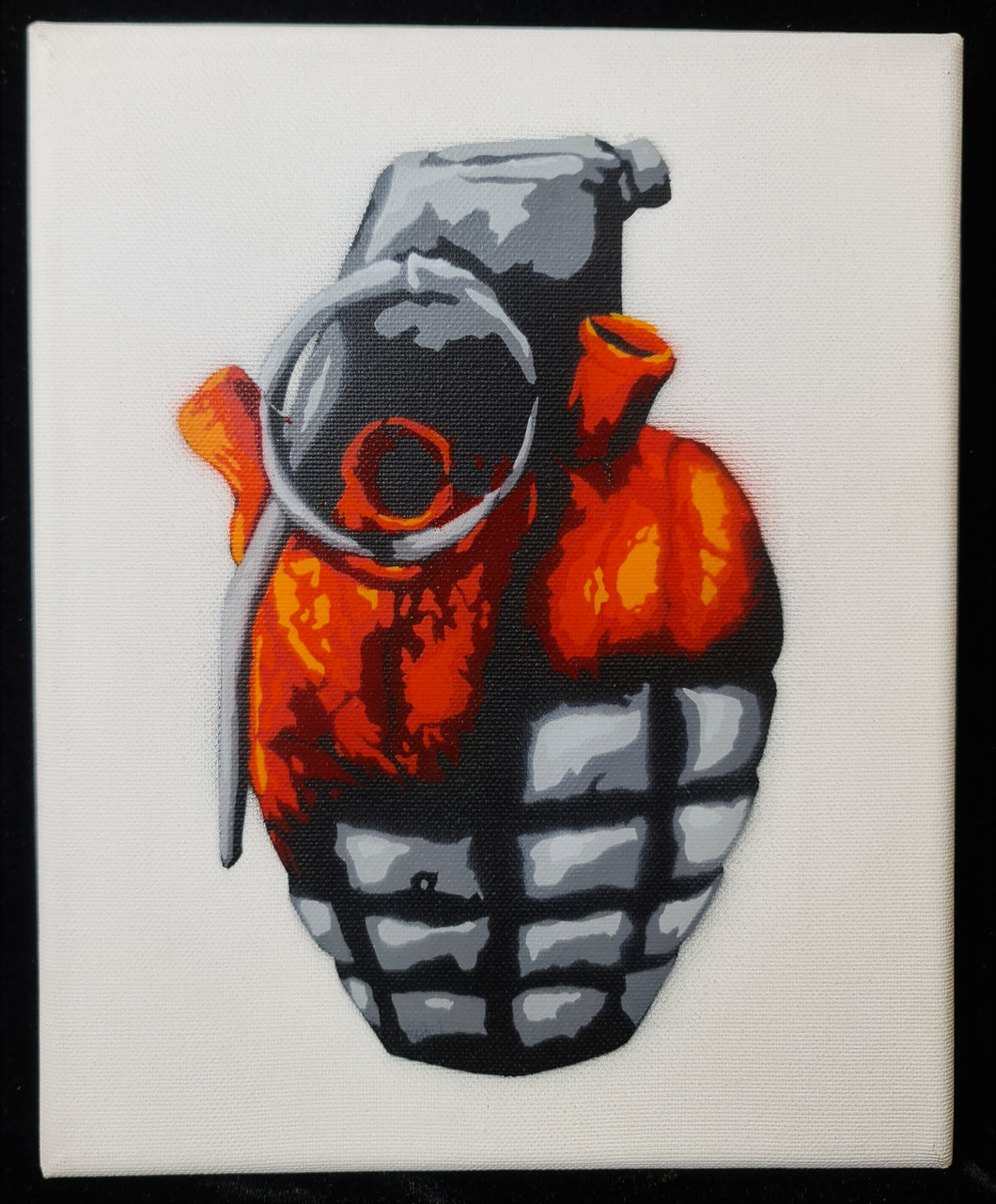 MARTIN WHATSON Heart Grenade 2013 - Painting on canvas
