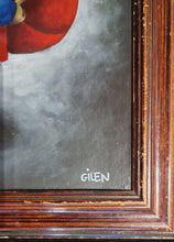 Charger l&#39;image dans la galerie, GILEN Captain A - painting on cardboard with vintage frame
