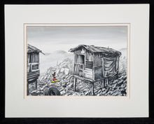 Load image into Gallery viewer, JEFF GILLETTE Mickey Hillside Shack 2 - painting on cardboard
