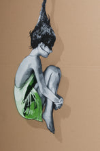 Charger l&#39;image dans la galerie, SNIK Falling Out Of Counsciousness (Green) - painting on cardboard
