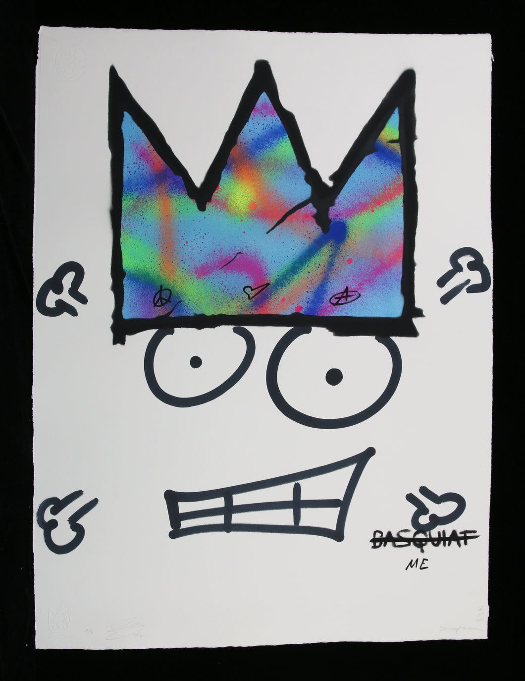 ZIEGLER T My Kid Just Ruined My Basquiat II (BLUE Multi) - painting signed