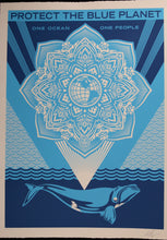 Charger l&#39;image dans la galerie, SHEPARD FAIREY Protect The Blue Planet - Signed Large Format Screenprint
