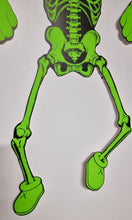 Charger l&#39;image dans la galerie, KAWS Skeleton Fluo Green - screenprint on articulated cardboard
