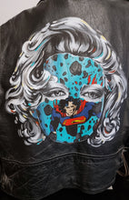 Charger l&#39;image dans la galerie, SANDRA CHEVRIER Météorite - Original Painting on leather jacket
