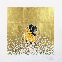 Charger l&#39;image dans la galerie, PAHNL And The World Stood Still (after Gustave Klimt) - print with 24ct goldleaf
