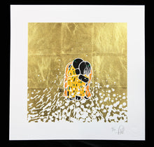 Load image into Gallery viewer, PAHNL And The World Stood Still (after Gustave Klimt) - print with 24ct goldleaf
