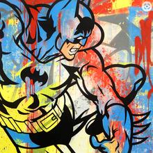 Charger l&#39;image dans la galerie, SEEN &quot; Richard Mirando &quot; Batman - Signed Painting on unstretched canvas 2022
