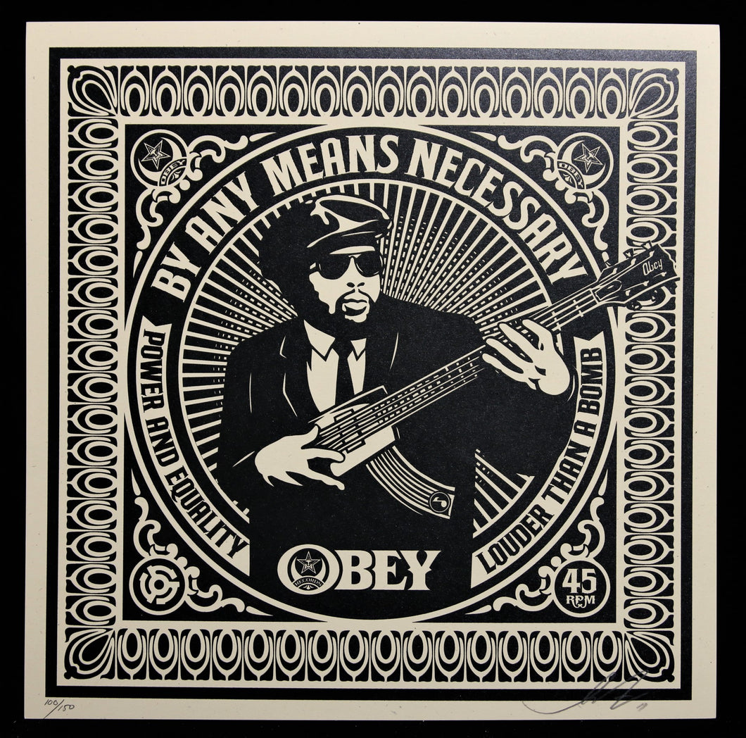 SHEPARD FAIREY Dance Floor Riot 2011 - By Any Means Necessary - Screenprint