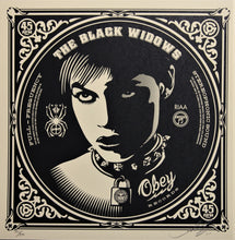 Charger l&#39;image dans la galerie, SHEPARD FAIREY Dance Floor Riot 2011 - Obey Black Widows - Screenprint
