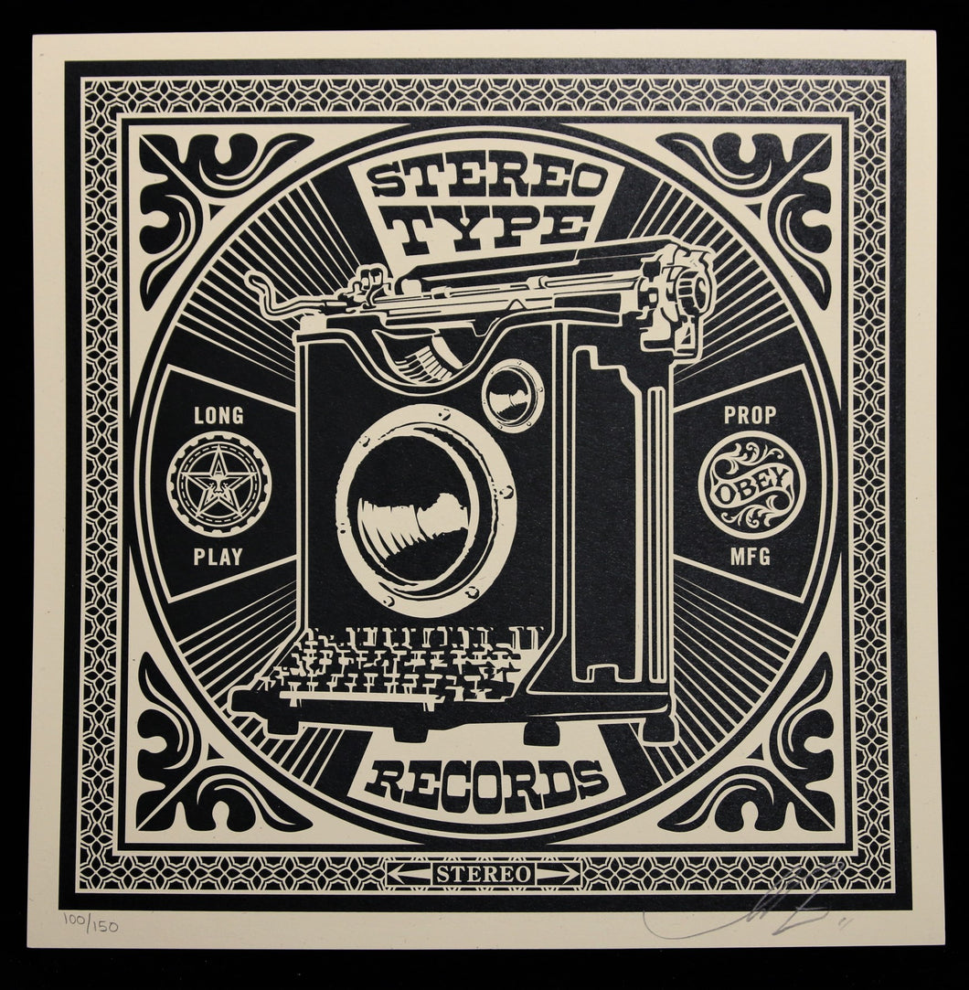 SHEPARD FAIREY Party At Moontower 2011 - Stereo Type - Screenprint
