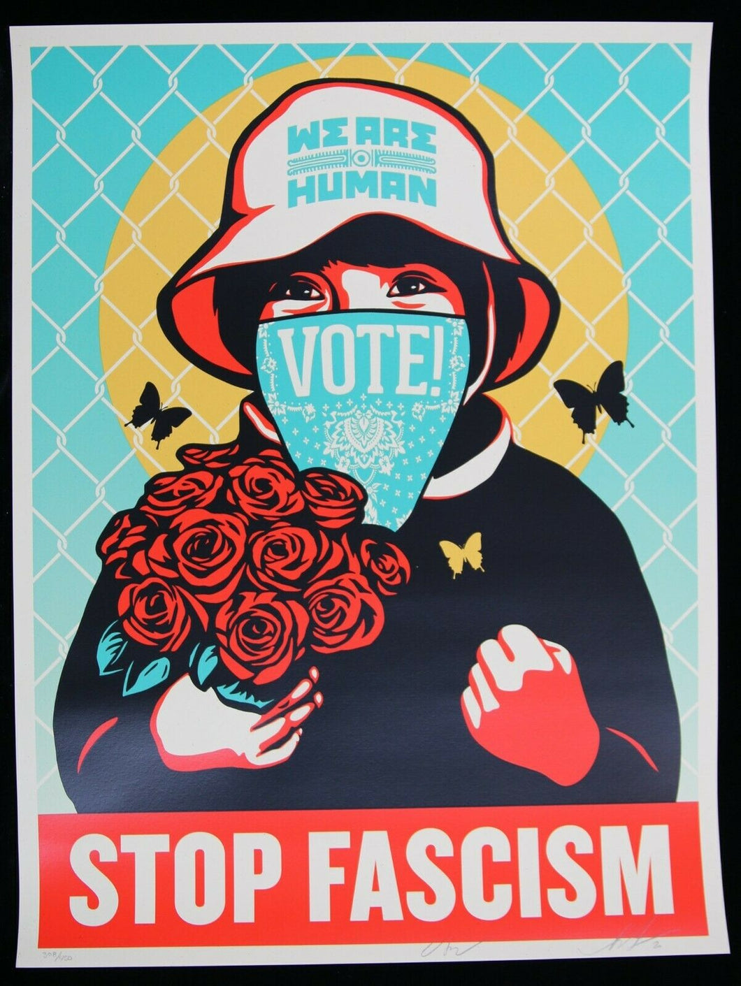 SHEPARD FAIREY / ERNESTO YERENA Stop Fascism 2020- Screenprint
