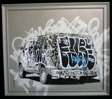 Load image into Gallery viewer, M-ONE Dodge Ram - painting on wood and vintage frame

